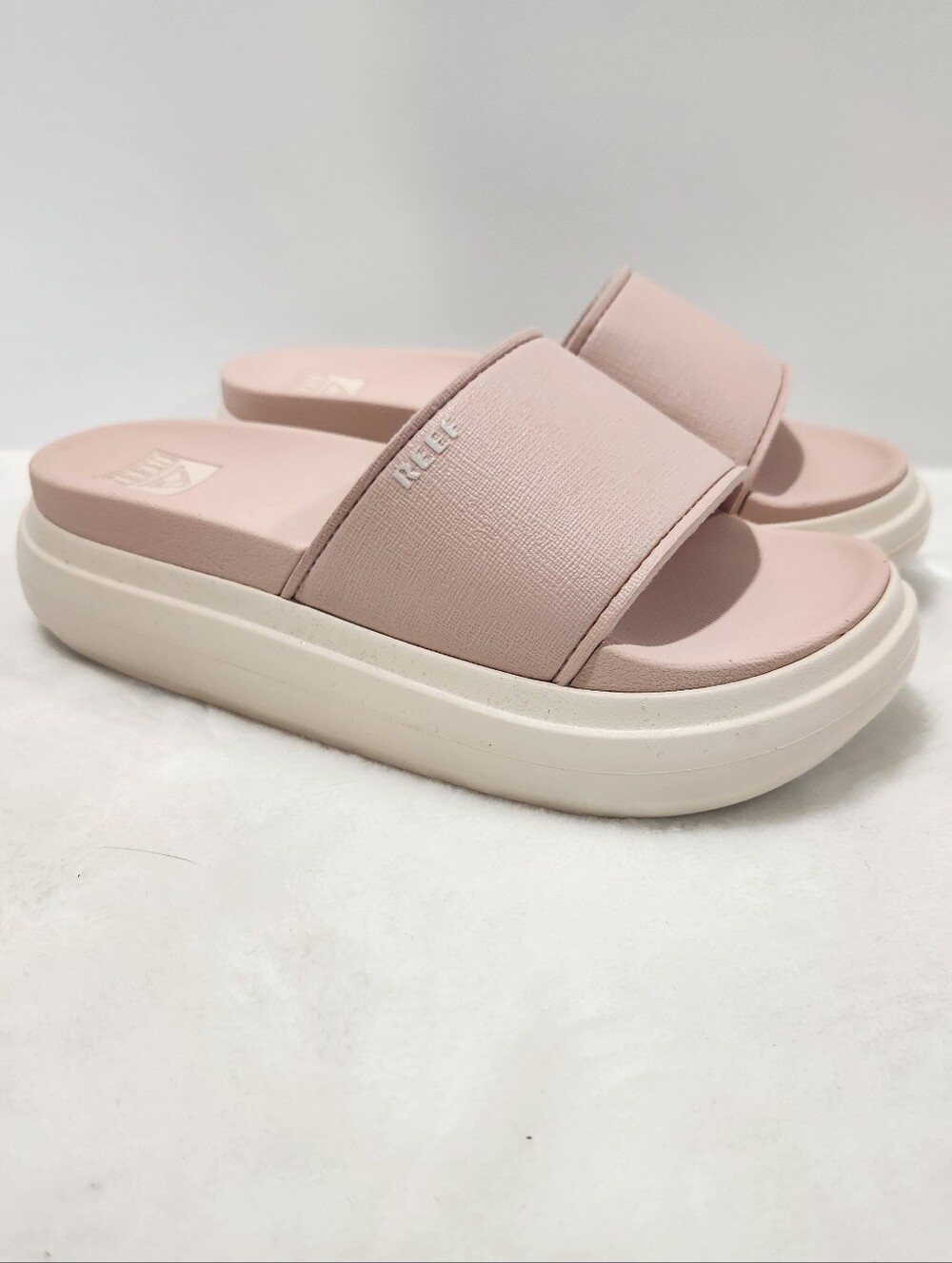 Reef Light Pink Cameo Rose Platform Cushion Bondi Bay Slide Sandals Womens 7 - Picture 2 of 12